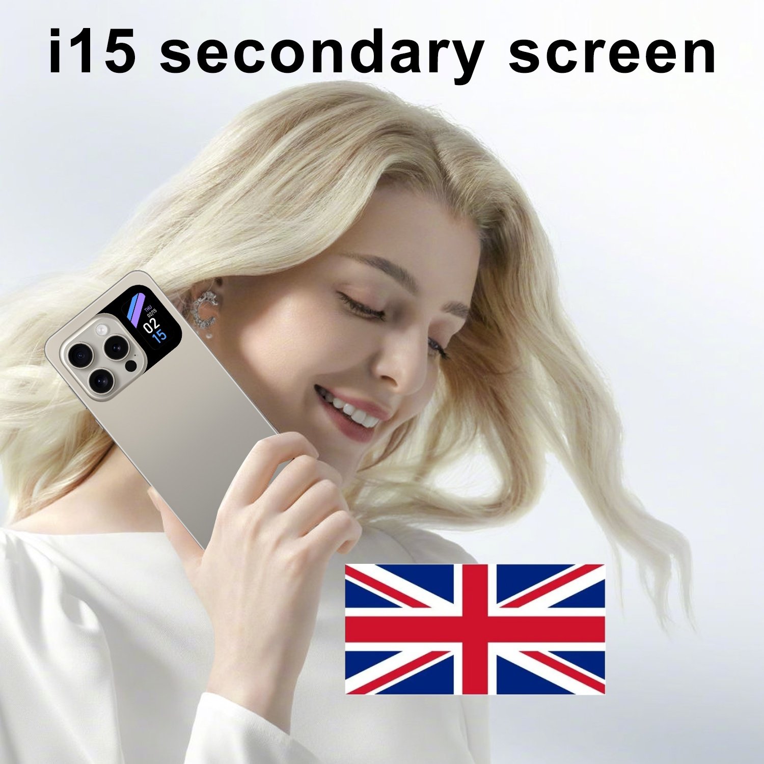 France Big Discounts Cheap Gooba I15 Secondary Screen Phone Mobile Android Smartphone Dual SIM 2G 3G Phone Give Stylus